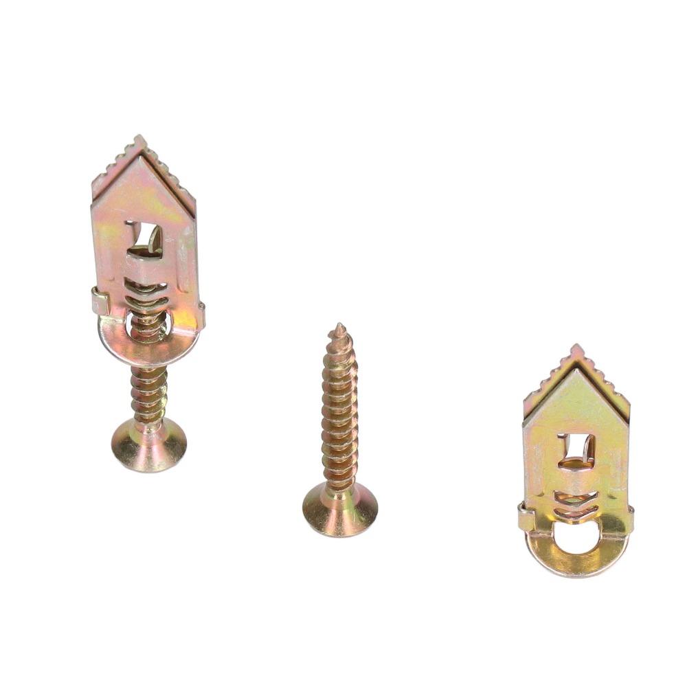 40pcs Upgraded Drywall Anchors Zinc Plated Steel Screw Anchor Metal Anchors Wall Hanging