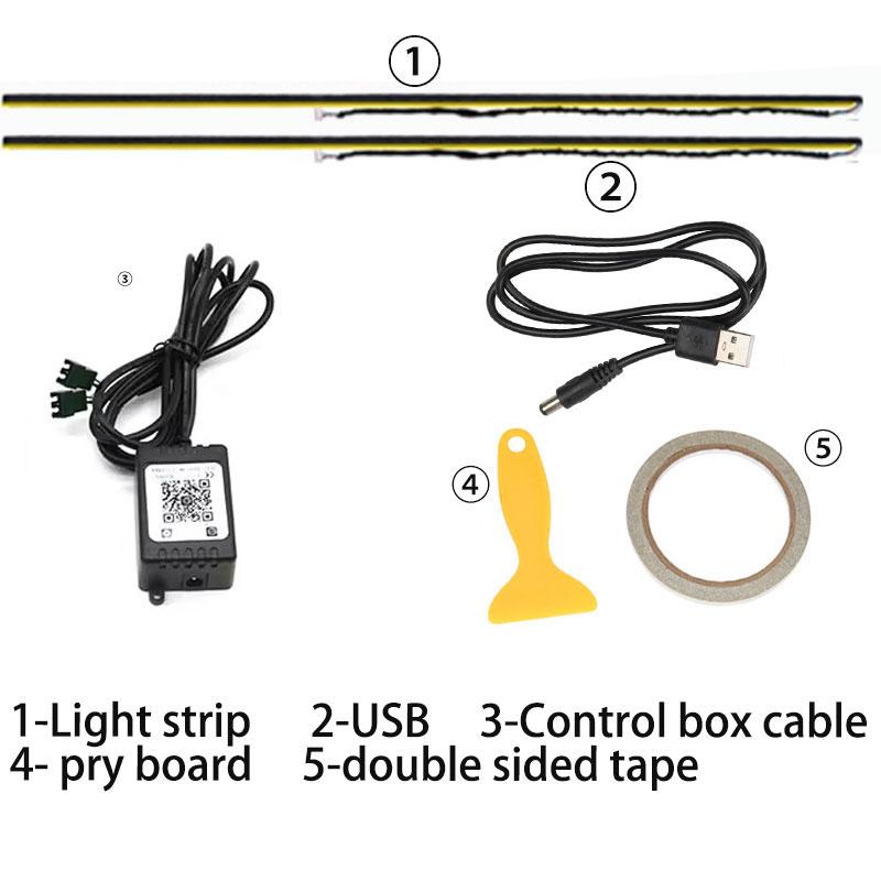 

Симфоническое управление приложением 256 цветов Светодиодный потолочный светильник Атмосферный свет Атмосферный свет Люк на крыше автомобиля Панорамный люк на крыше Атмосферный свет