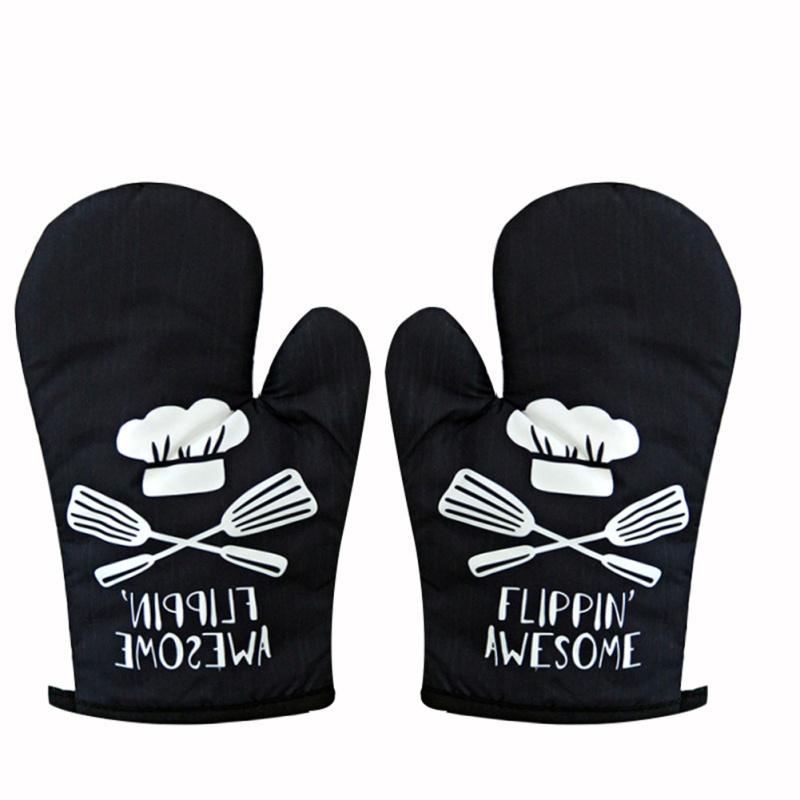 1 Pair Of Baking Insulation Oven  Gloves Kitchen Cooking High Heat Resistance Hot Pads For Microwave