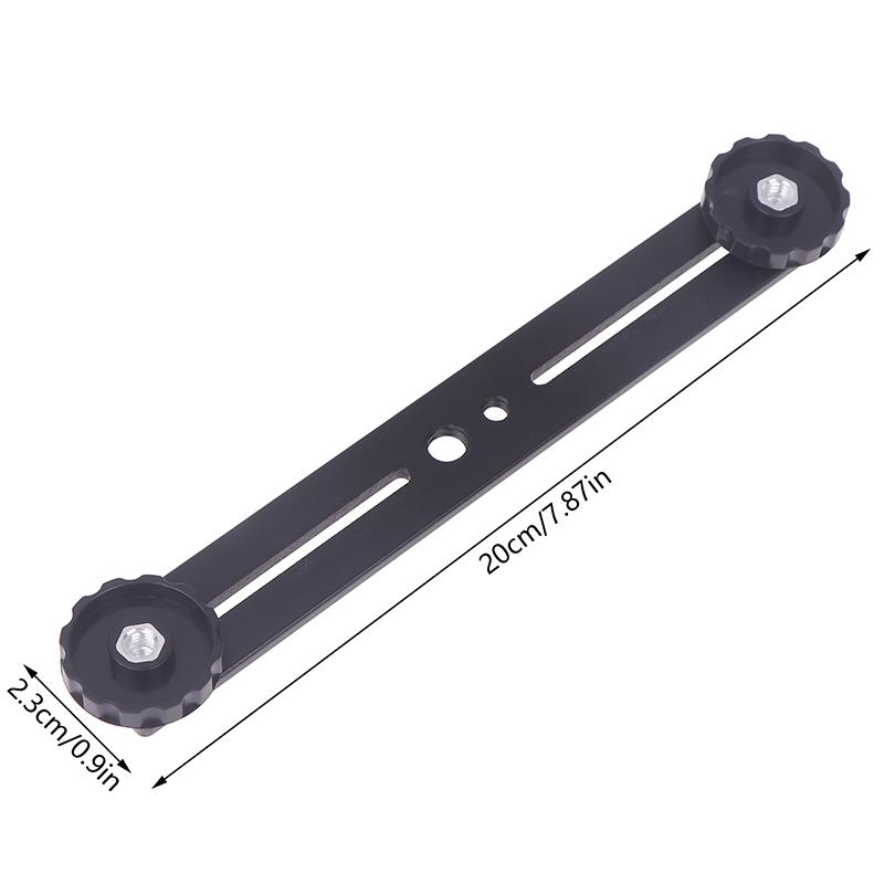 Dual Camera Mount Tripod Bracket Camera Flash Brackets Extension Bar With 1/4" Screw For Camera Dslr Led Light Stand Microphone