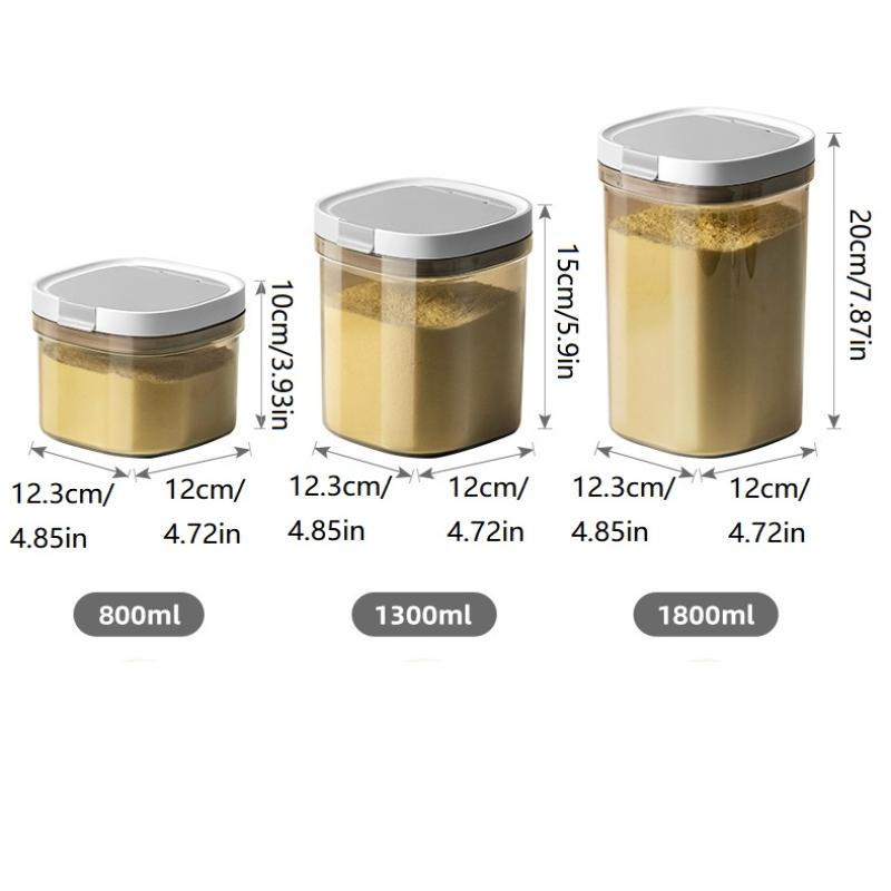 800/1300/1800 ml Hermetyczny pojemnik na mleko w proszku Pojemnik do przechowywania mleka Pudełko do przechowywania mleka w proszku Przechowywanie żywności z łyżką