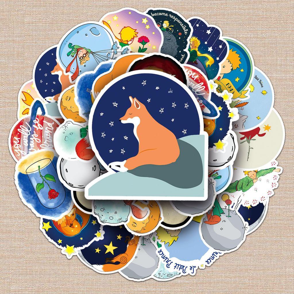 50 Little Prince Graffiti Stickers: Cartoon Decor for Notebooks, Phone Cases, Suitcases