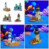 Landscape Artificial Lighthouse Landscape Fish Tanks Castles Decorations for Aquariums Terrarium Shrimp Ornaments