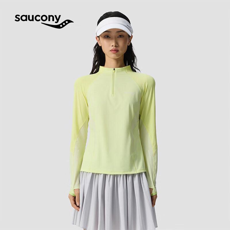 Saucony Women s Lightweight Running Training Half-Zip Long Sleeve Knit Top M