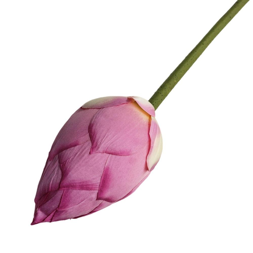 Long Stem Simulation Lotus Flower Green Plant Faux Flower  Floral Arrangement