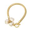Adjustable OT Buckle Flower Pendant Anklet Snake Bone Chain Multi Petal Oil-Dripped Foot Chain Vibrant Floral Gold Beach Jewelry