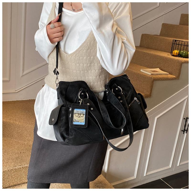 Casual Commuting Tote Bag, Girl Motorcycle Bag, Large Capacity Single Shoulder Crossbody Bag