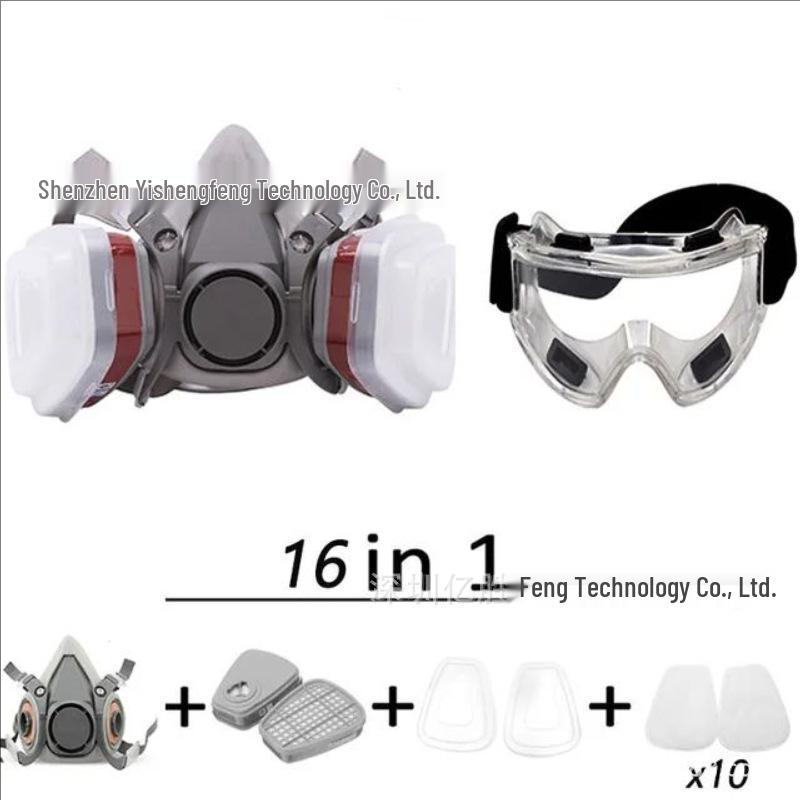 6200 Model Multi-purpose Gas Mask for Painting, Pesticides, Decoration, Grinding, Chemical Handling, Firefighting, and Mining Dust Protection.