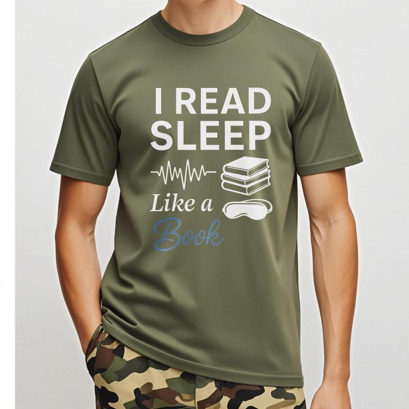 Anime ONeck Unisex Tshirt Streetwear Summer Boys T Shirt I Read Sleep Like A Book Short Sleeve Street Wear O Neck Top Tees