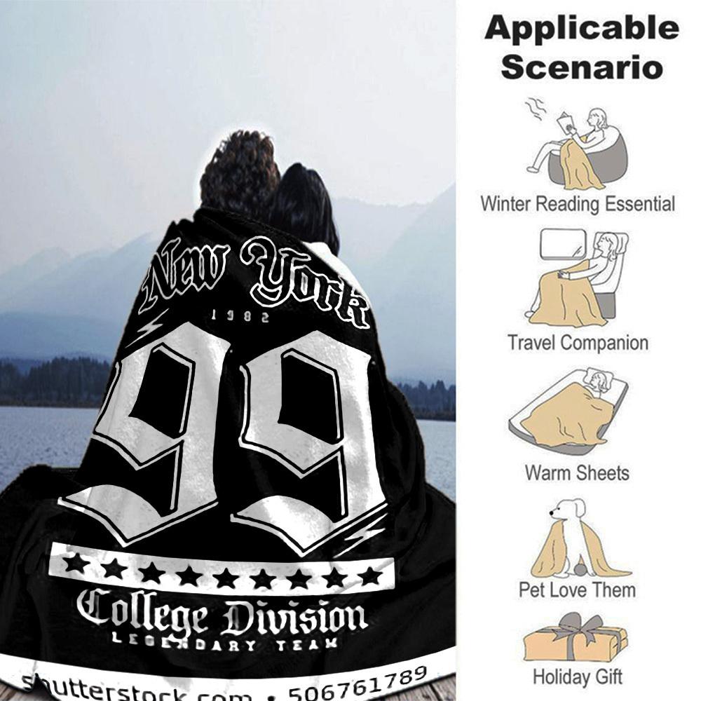 1pc New York 1982 College Division Soft Flannel All Season Throw for Home, Office, Outdoor UseDurable Comfort Soft Warm Throw for Home