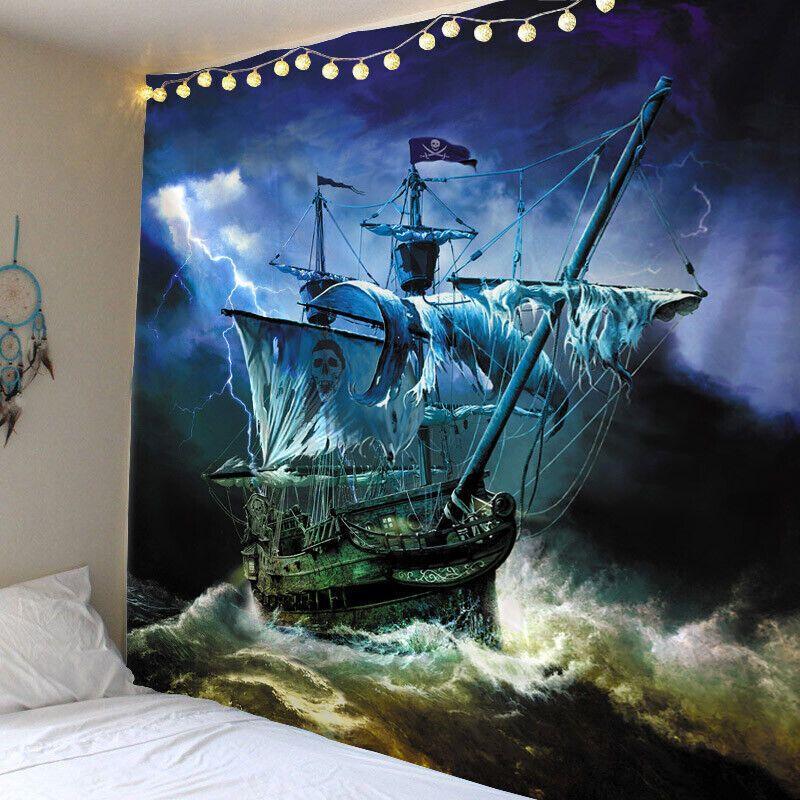 Tapestry large blanket with a pirate ship 75x100