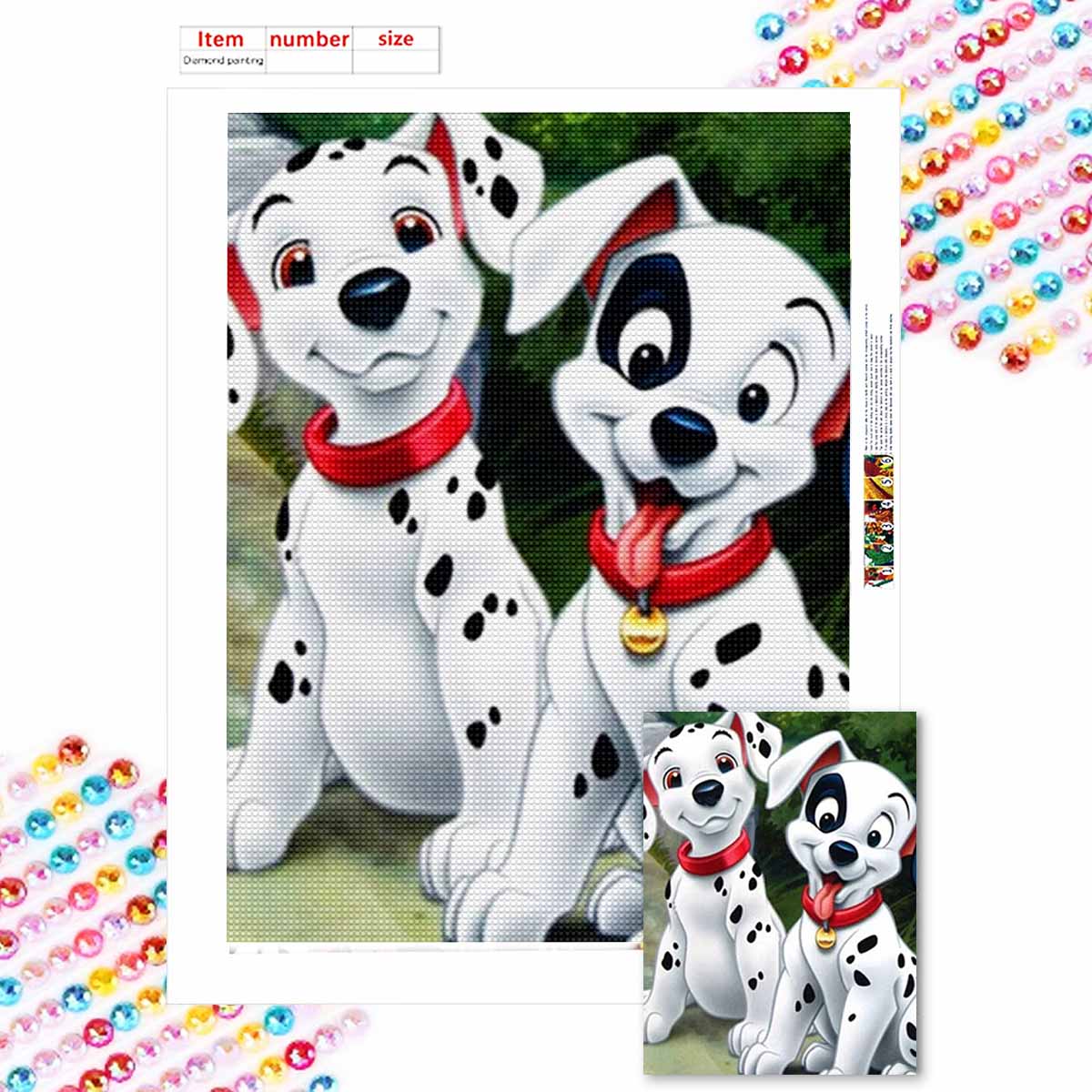 

5D DIY Diamond Art Painting Kits for Adults, Lovely Puppy Full Round Crystal Diamond Kits for Beginner for Home Wall Decorate Round 20x30cm