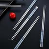 5/10/15/20Pairs Stainless Steel Porcelain Print Chopsticks Non-Slip Chinese Chopstick For Cooking Eating Easy To Clean