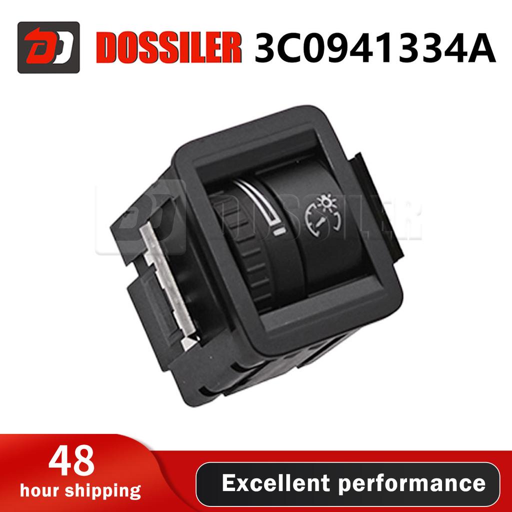 3C0941334A Dossiler Headlight Control Switch Car Lighting Control Switch for Volkswagen CC 2009-2017 PASSAT B7Sharan Alhambra