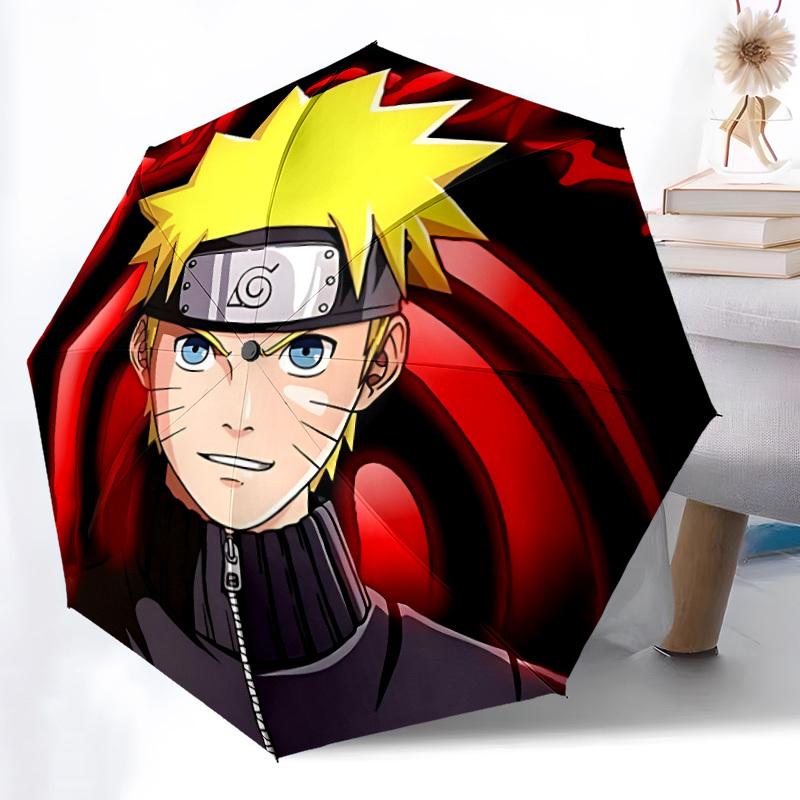 1pc Naruto Sage Mode Automatic Open/Close Umbrella Compact Travel Umbrella, 8 Rib Heavy Duty, Perfect for Women & Men a0923167