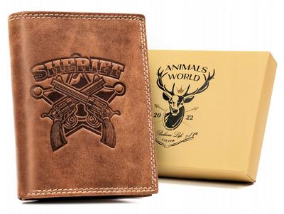 Large, Vertical Men's Wallet Made of Genuine Leather - Always Wild