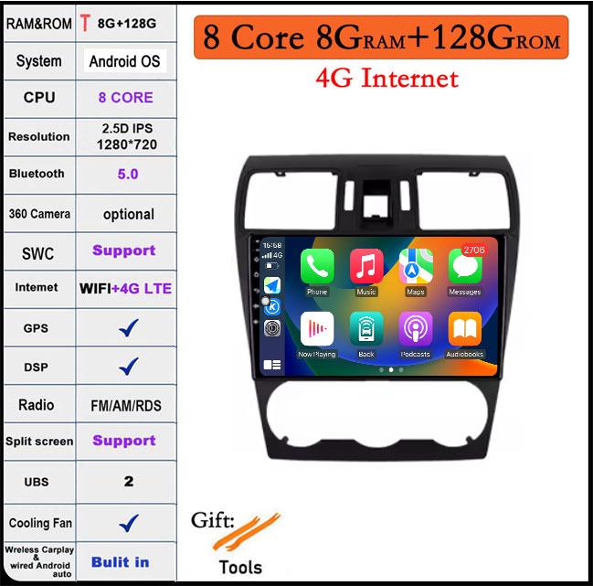 9 Inch For Subaru Forester 4 SJ XV WRX 2012-2015 DSP Android 14 Car Radio Multimedia Video Player Navigation Stereo GPS Monitor