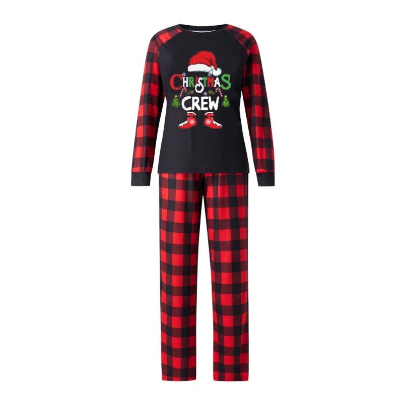 Christmas Family Matching Outfits Mom Dad Kids 2 Pieces Pajamas Set Sleepwear