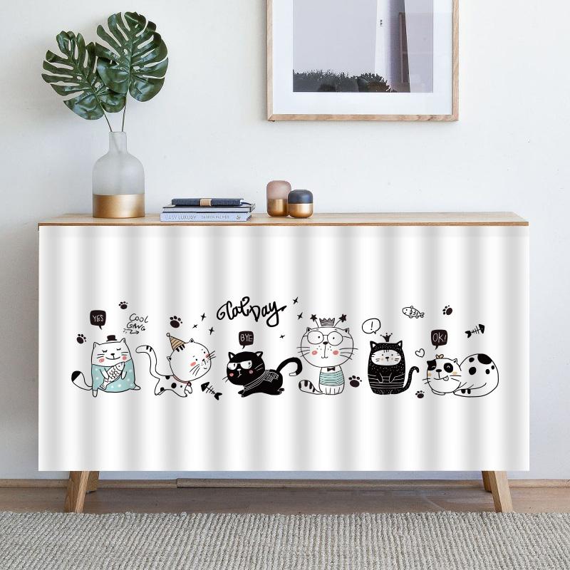 

Напечатанные занавески для кухонного шкафа, пылезащитные короткие занавески, полушторы для шкафа, чехлы для гардероба, моющиеся занавески, домашний декор, занавески 50x70cm