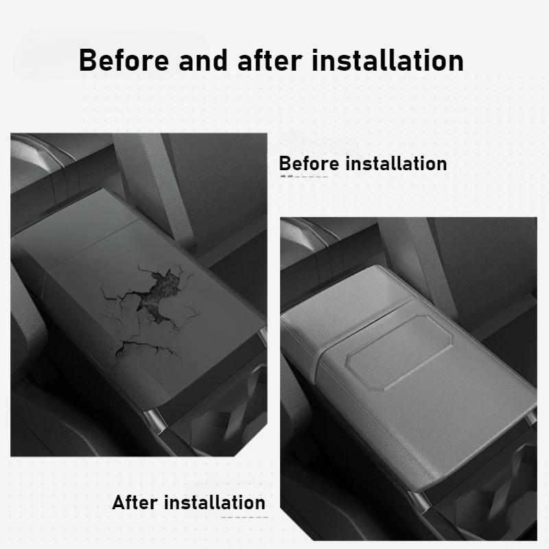 Armrest Box Protective Cover for Tesla Cybertruck Car Accessories TPE Mobile Phone Storage Anti-slip Shell Interior 2024-2025