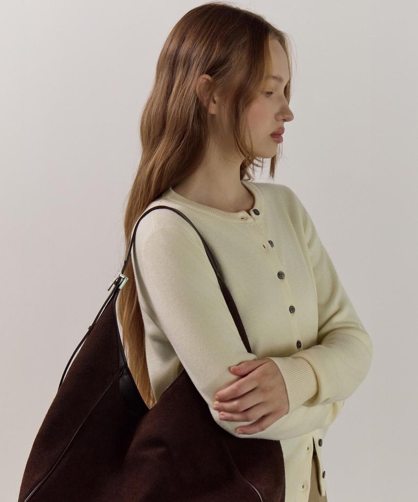 ELLIOTI Round Neck Button Cardigan_5Color