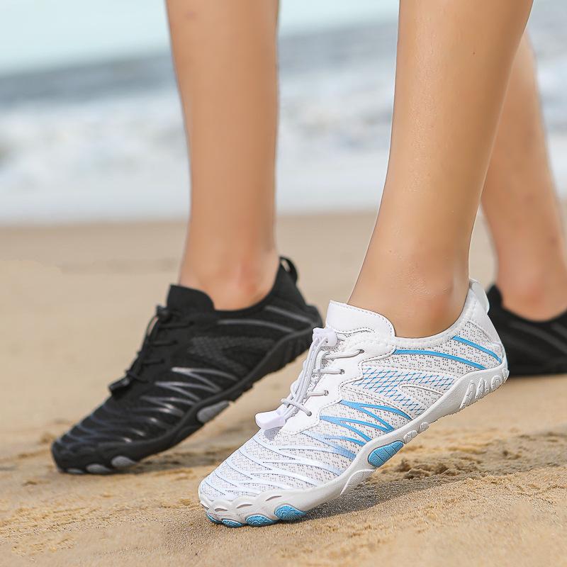 Neue Badeschuhe Paar schnelltrocknende Strandschuhe Sport Fitness Watschuhe Fünf-Zehen Bachschuhe