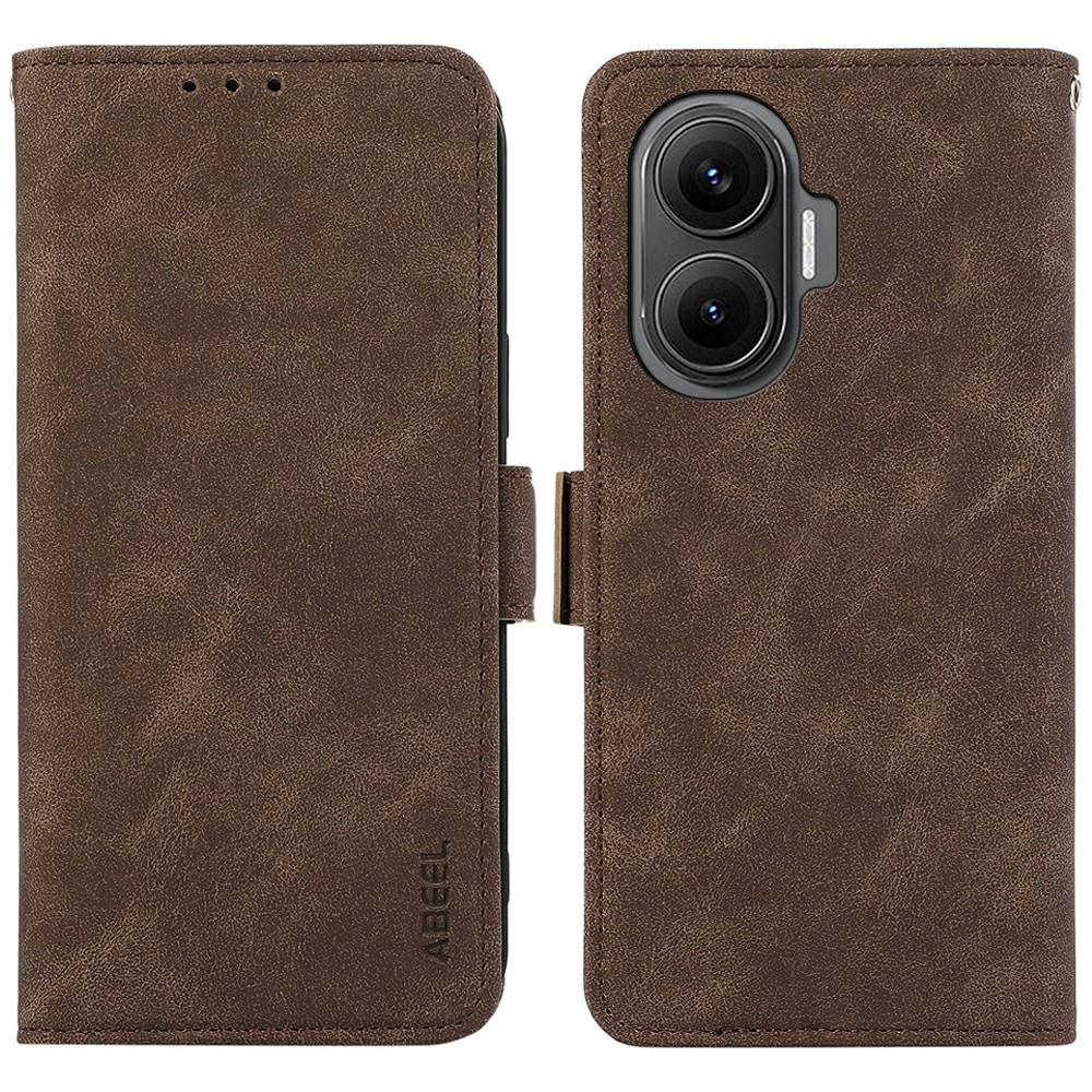 ABEEL For Xiaomi Redmi Turbo 4 Pro 5G/Poco F7 5G Case PU Leather Folio Stand View RFID Blocking Phone Cover