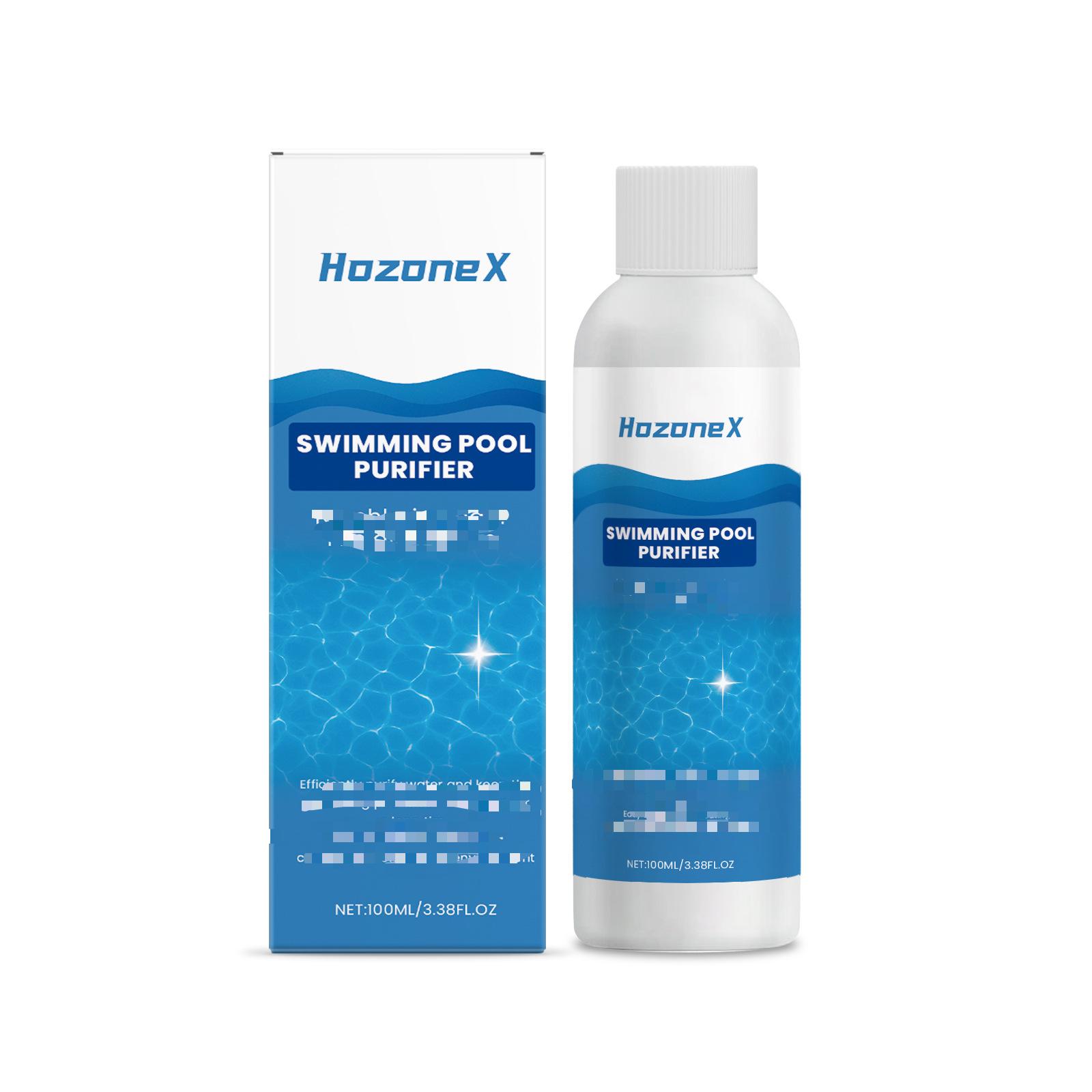 

HozoneX Розчин для чищення басейну Очищувач води в басейні, без запаху, очищає бруд, миттєвий очищувальний розчин 100ml