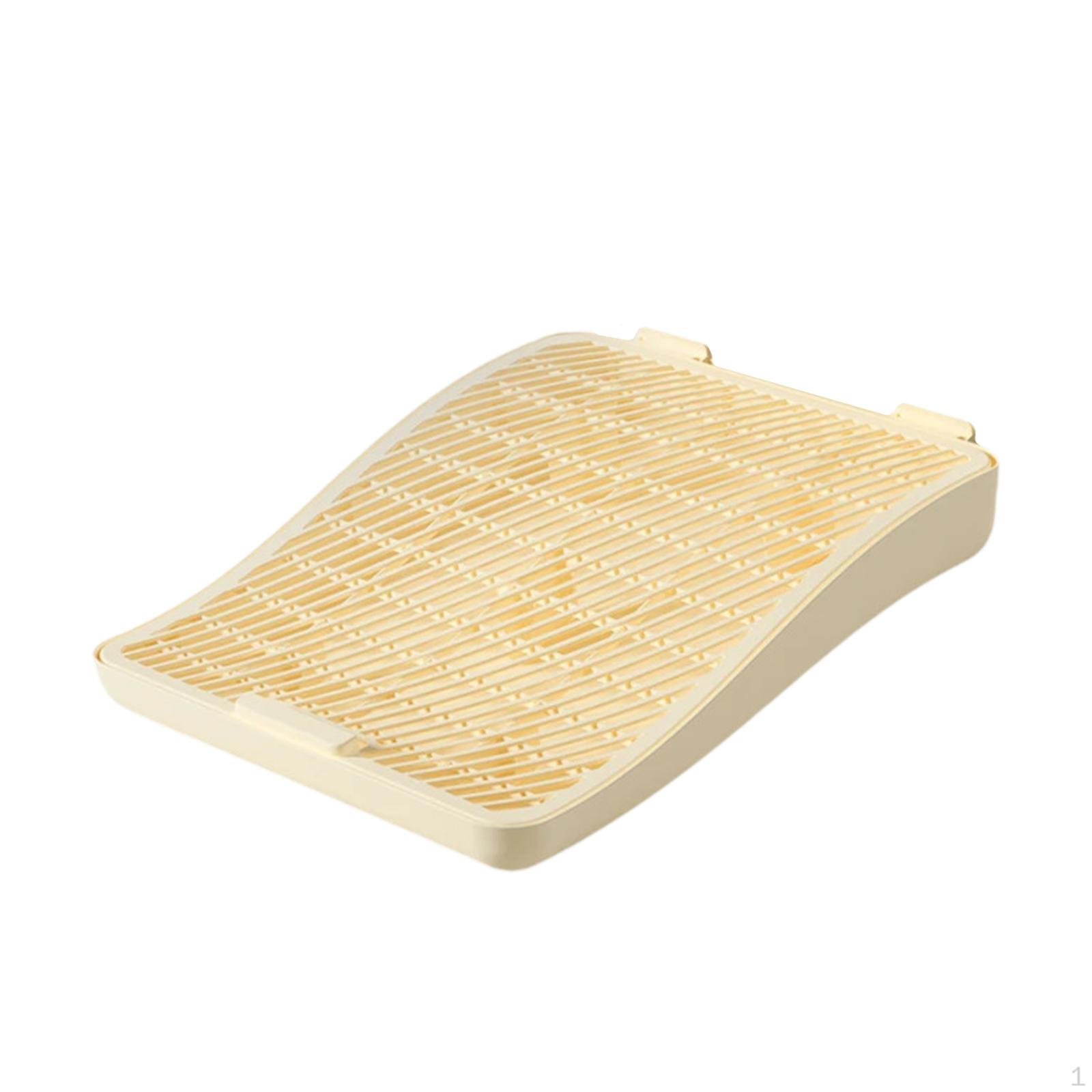 

Кошачий наполнитель Двухслойный пандус для чистки Прочный Защита пола Коврик-уловитель для зоотоваров жёлтый