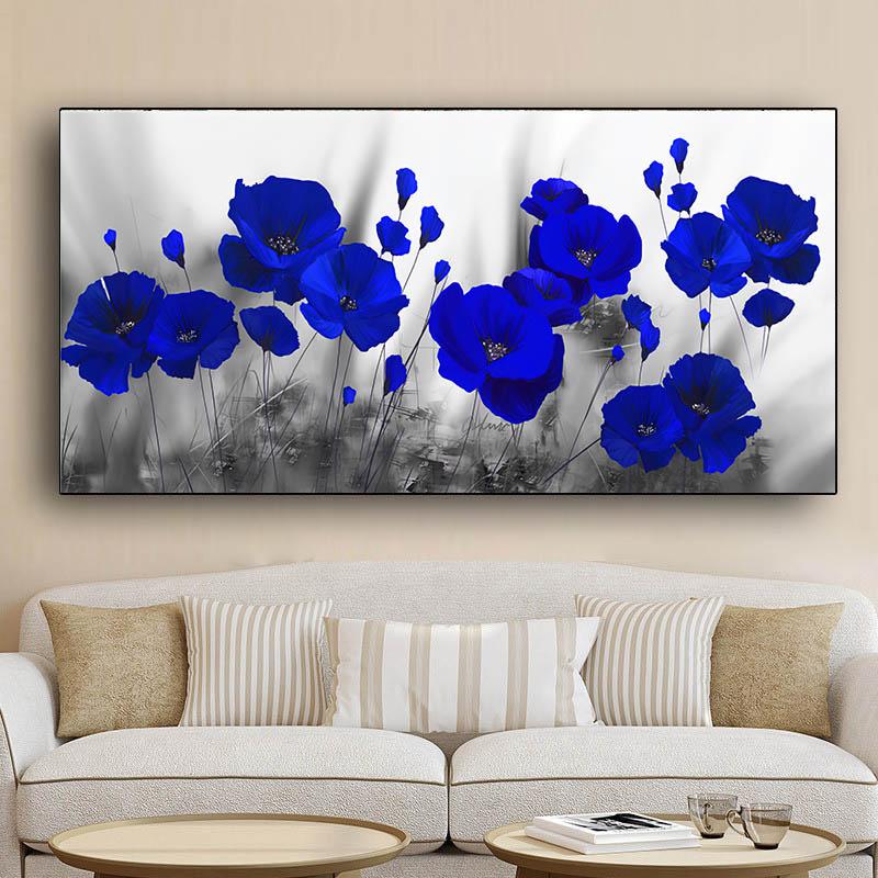 

Маки Цветочные постеры и принты Картина на холсте Пейзаж Настенные художественные картины для гостиной Современный домашний декор Cuadros без рамки 40x80cm No Frame