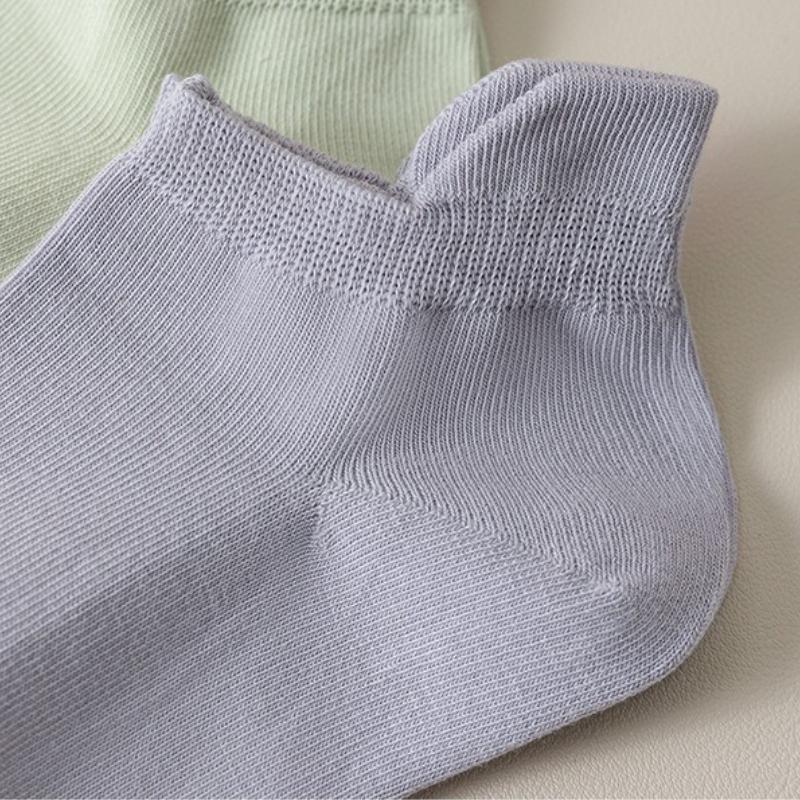 Women's Short Socks Summer Solid Color Boat Socks Ladies Sweat-absorbent Breathable Sports Socks