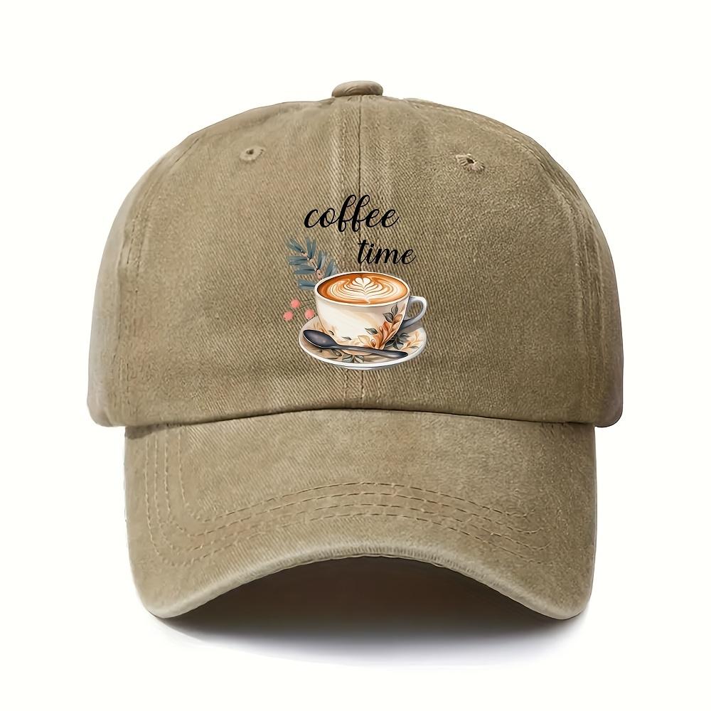 Kaffeezeit Latte Art Baseballkappe Unisex Polyester Lässig Streetwear Verstellbare Kappe Outdoor