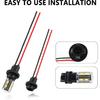 Carleef 6PCS 194 Bulb Socket with Extension Wiring Harness,T10 Socket for 158 161 168 175 W5W 194 Bulb,Universal Tail Light Socket Car Accessories