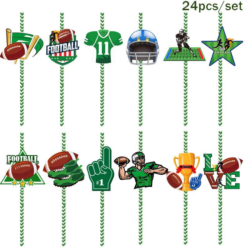 Sports Theme Disposable Straws For Festive Drinking Experience