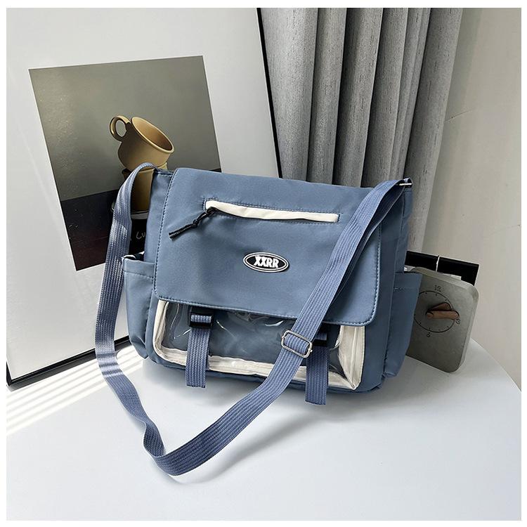 Daily Versatile Large Capacity Class Mailman Shoulder Bag Cute College Style Girl Japanese Campus Crossbody Bag
