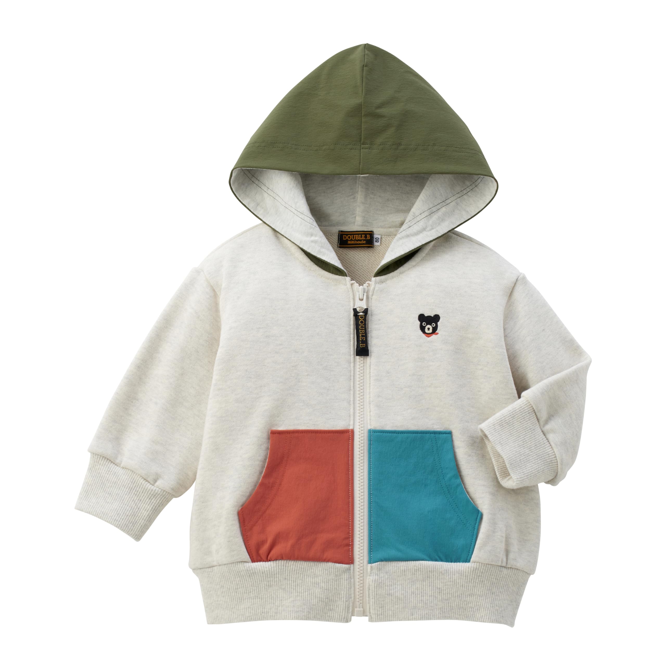 

MIKI HOUSE Double B Long Zip Ivory [MIKI HOUSE] Парка, Рукав, Медведь, Верхний слой, Однотонный, Мальчики, Девочки, Младенцы, Дети, Детская одежда, 63-3701-680, слоновая кость