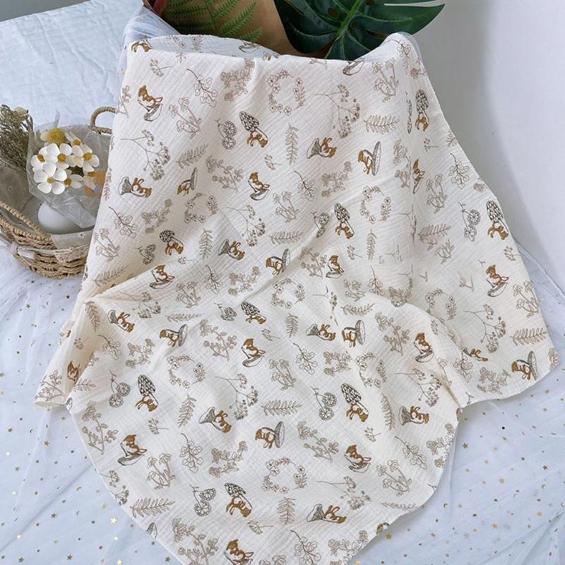 Baby Wrap Towel Cotton Cartoon Print Wrap Blanket Infant Blanket Bath Towel Crib Sheet Non-fluorescent Newborn Blanket
