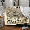 Life Is Short Live Fully Cozy Customizable Blanket Personalized Name Soft Warm Cozy Great For Sofa Couch Office Bed Picnics All Season Use Modern