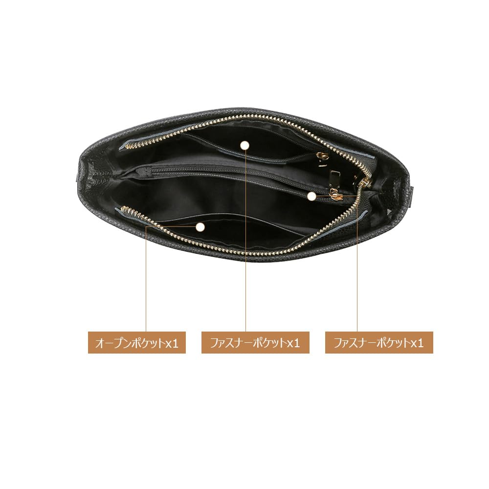 Whatna Minischultertasche aus Rindsleder für Damen, Crossbody Brusttasche, Klein, Echtes Leder, Dickes Leder, 3 Fächer, Leicht, Schulter