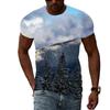 Letní Nové 3D Vzor Moře Mraků pánské tričko Módní Ležérní Potisk Trendová trička Osobnostní Pohledná grafická trička