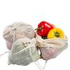 5Pcs Reusable Mesh Produce Bag Drawstring Vegetable Container Cotton Mesh Vegetable Bags  Fruit
