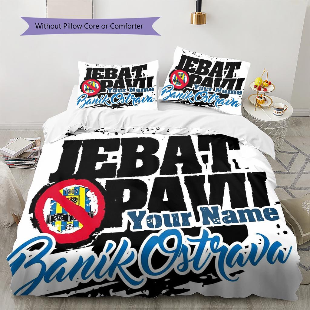 Ban K Crest Emblem Custom Name Pattern Bedding Quilt Set Quilt Cover Pillowcase Home Birthday Gift(1 * duvet cover + 2 * pillowcase, without core)