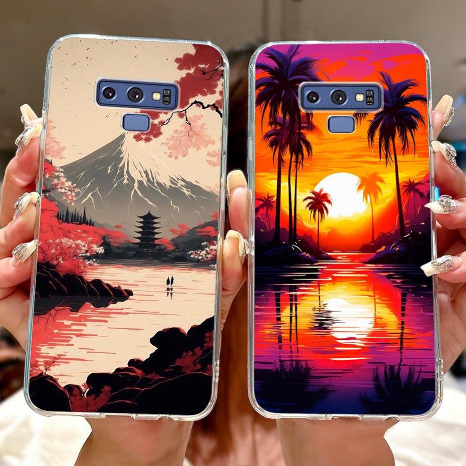 Fashion Painting Case For Samsung Galaxy Note9 Soft Silicone Phone Cases For Samsung Note 9 SM-N960F Covers Bumpers