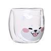 Cartoon Dog Glass Mug Double Layers Multifunctional Cute Milk Coffee Tea Cup for Home
