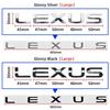3D ABS Car Letters Rear Trunk Lexus Logo Emblem Stickers Badge For Lexus F SPORT GX460 Ct200h IS250 ES 220D IS200 Fsport GS GX