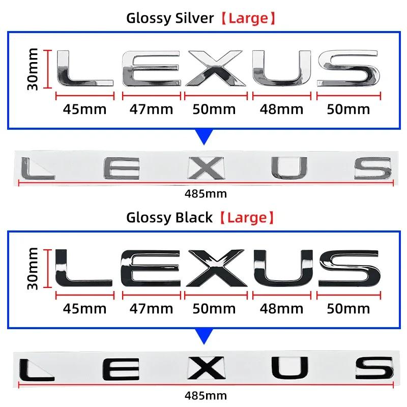 3D ABS Car Letters Rear Trunk Lexus Logo Emblem Stickers Badge For Lexus F SPORT GX460 Ct200h IS250 ES 220D IS200 Fsport GS GX