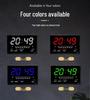 LED Digitaler ewiger Kalender mit großen Ziffern, Wanduhr mit Temperatur- und Luftfeuchtigkeitsanzeige.
