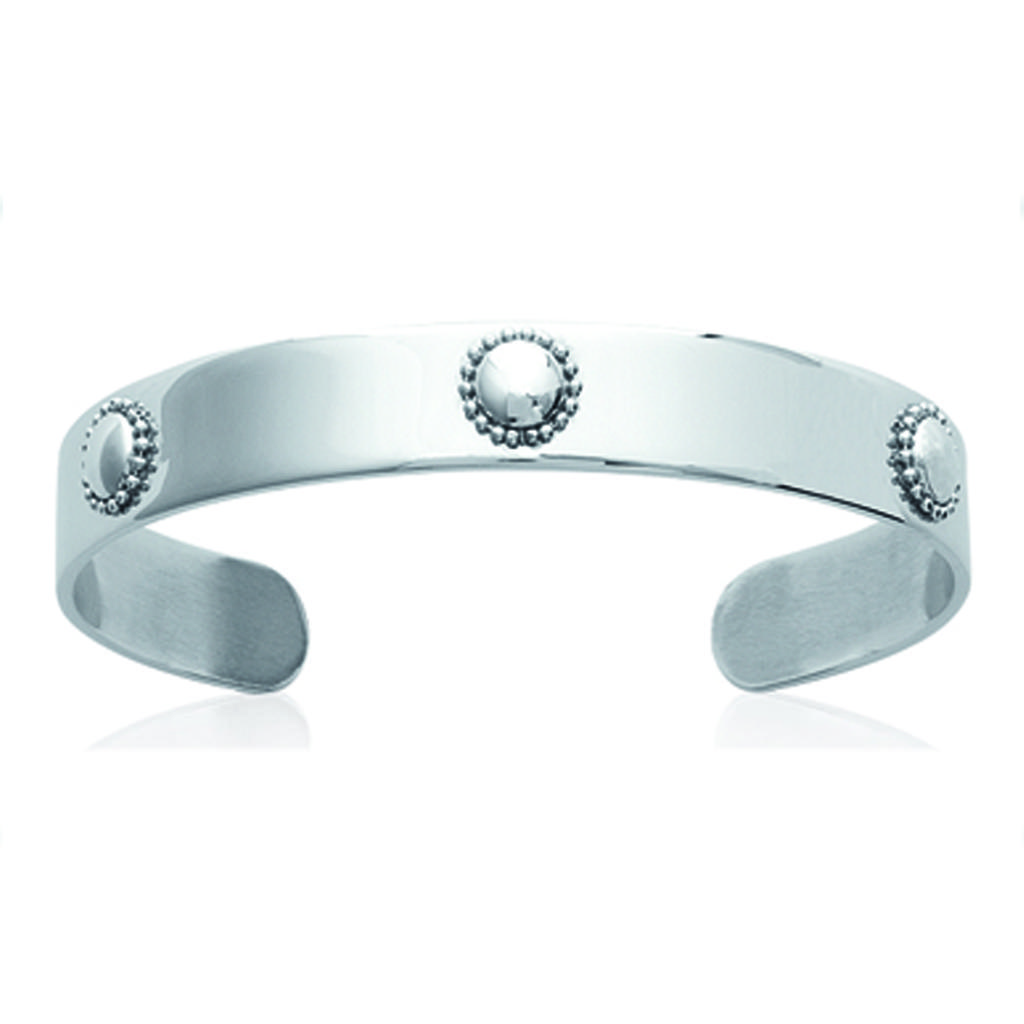 Les Trésors De Lily [J9369] - Silver 'Choreography' Steel Bracelet - 10 Mm