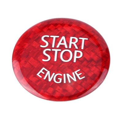 Carbon Fiber Engine Stop Switch Button Cover Sticker for BMW E Underpan Car