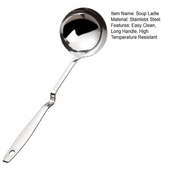 Soppslev Rostfritt Stål Silsked Hetgryta Slev Kökssil Skopa för Soppa Nudlar Matlagning Servering